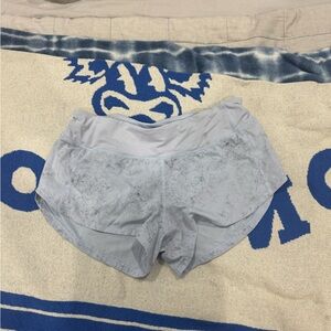 lululemon athletica Light Gray Marble Athletic Shorts